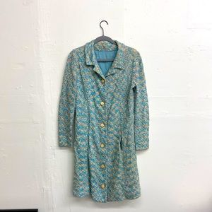 Vintage Pastel Multicolored Button Up Jacket Size Medium